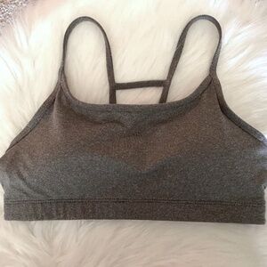 Strappy Yoga Gray Sports Bra - XS (NWOT)